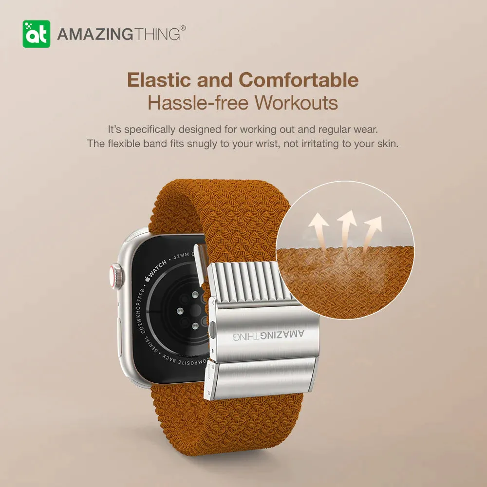 AmazingThing Titan Weave Strap for Apple Watch 41mm - Brown