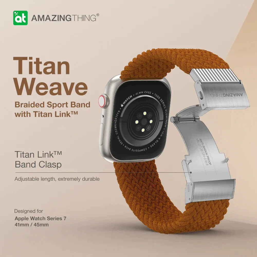 AmazingThing Titan Weave Strap for Apple Watch 41mm - Brown