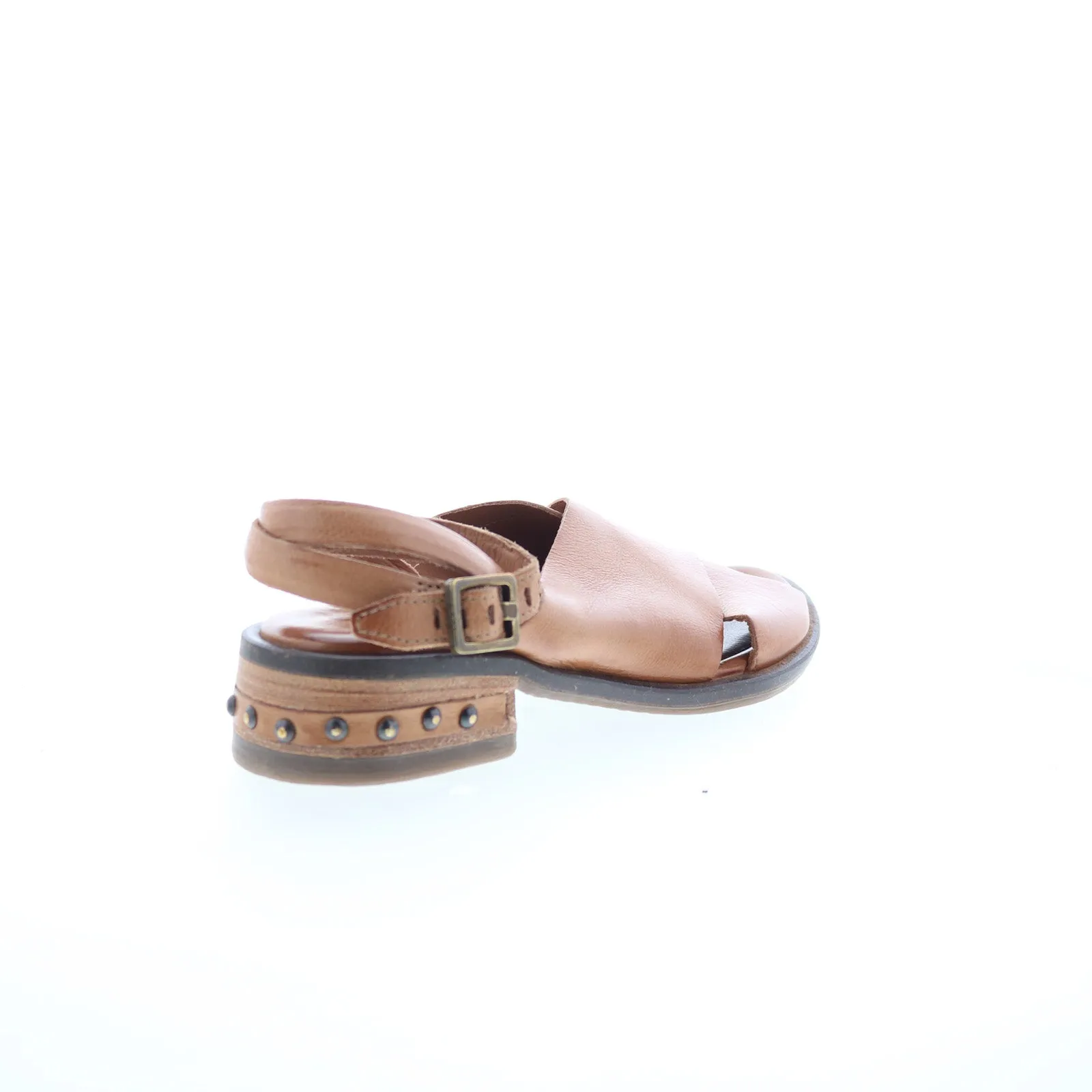 A.S. 98 Garvie Womens Brown Leather Hook & Loop Strap Sandals Shoes