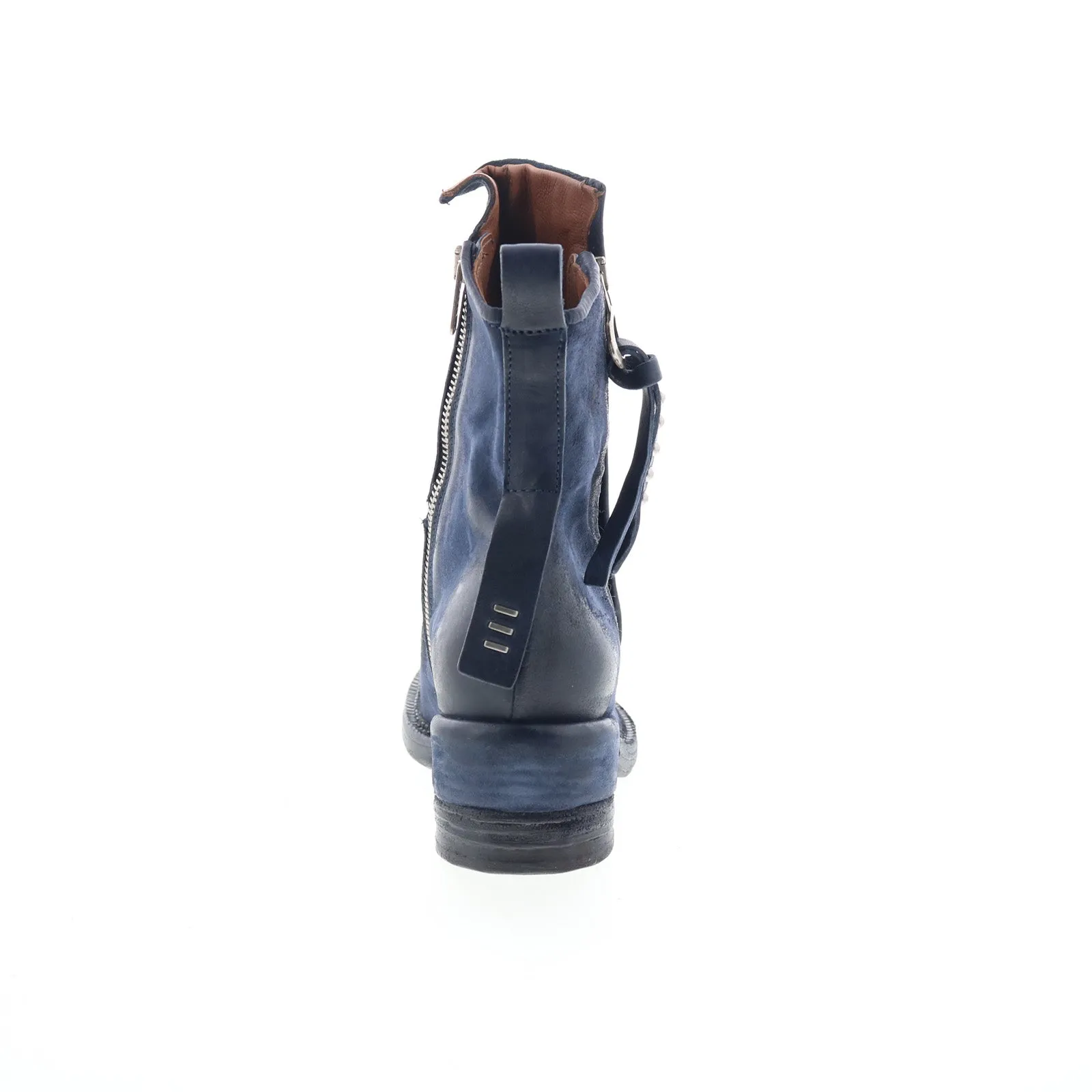 A.S. 98 Stratford Womens Blue Leather Zipper Casual Dress Boots