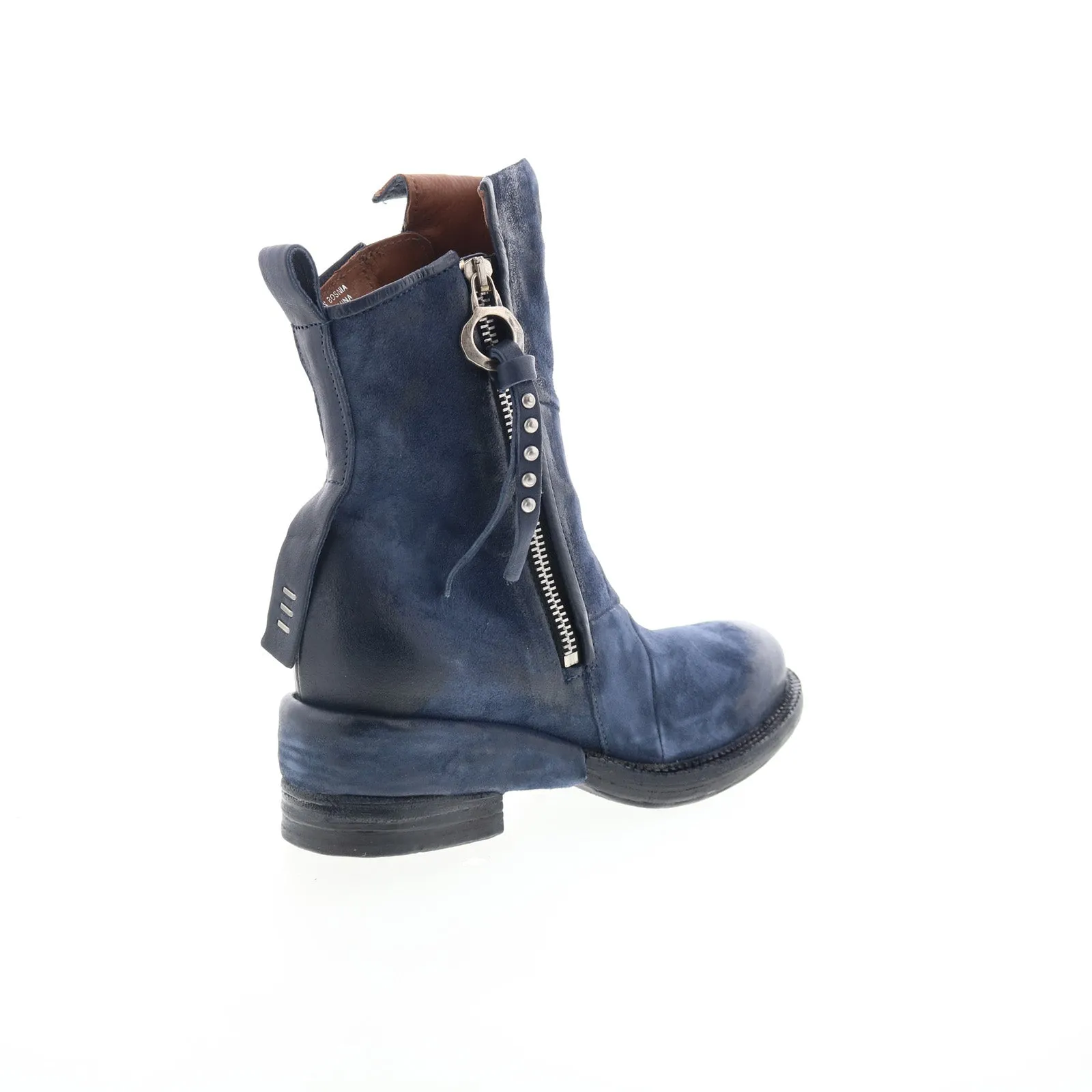 A.S. 98 Stratford Womens Blue Leather Zipper Casual Dress Boots