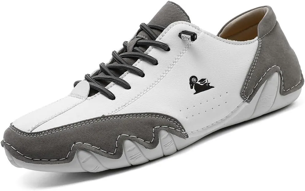 Boxpopla Italian Handmade Beck Low Shoes for Men's & Women's Light Walking Slip on Barefoot Casual Shoes Non-Slip Breathable Fashion Sneakers for Unisex Hiking & Driving