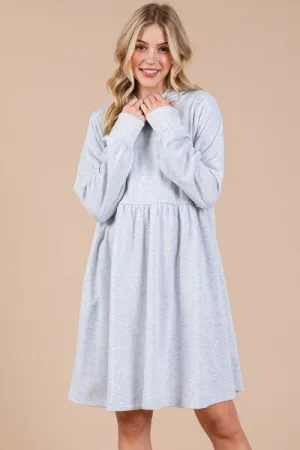Ces Femme Long Sleeve Hooded Sweatshirt Dress