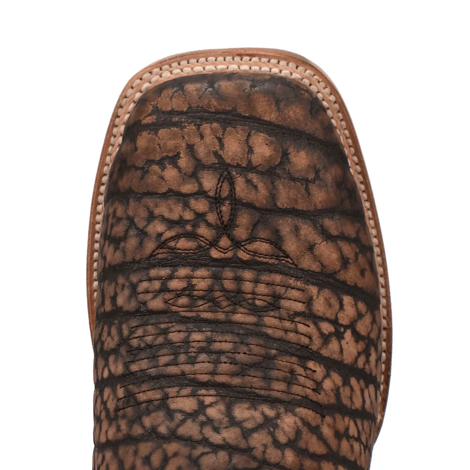 Dan Post Mens Murray Coffee/Black Bison Leather Cowboy Boots
