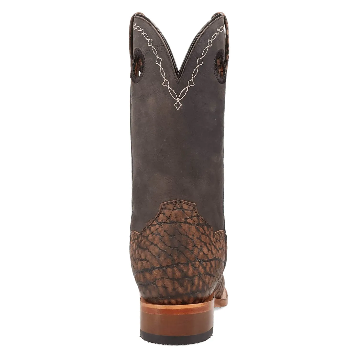 Dan Post Mens Murray Coffee/Black Bison Leather Cowboy Boots