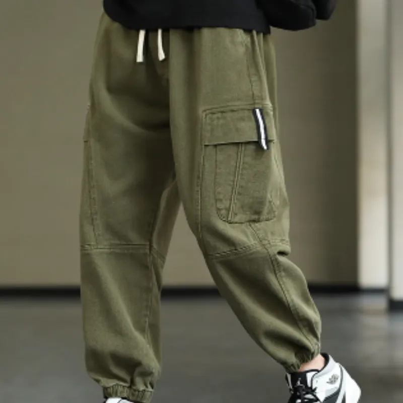 Draagik - Cargo Broek Heren – Casual Joggingbroek met Zakken, Comfortabele Taille
