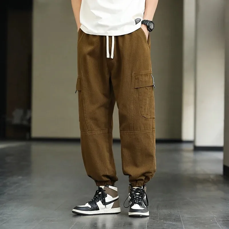 Draagik - Cargo Broek Heren – Casual Joggingbroek met Zakken, Comfortabele Taille