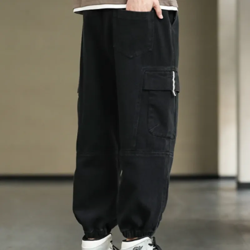 Draagik - Cargo Broek Heren – Casual Joggingbroek met Zakken, Comfortabele Taille
