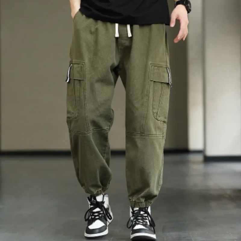 Draagik - Cargo Broek Heren – Casual Joggingbroek met Zakken, Comfortabele Taille