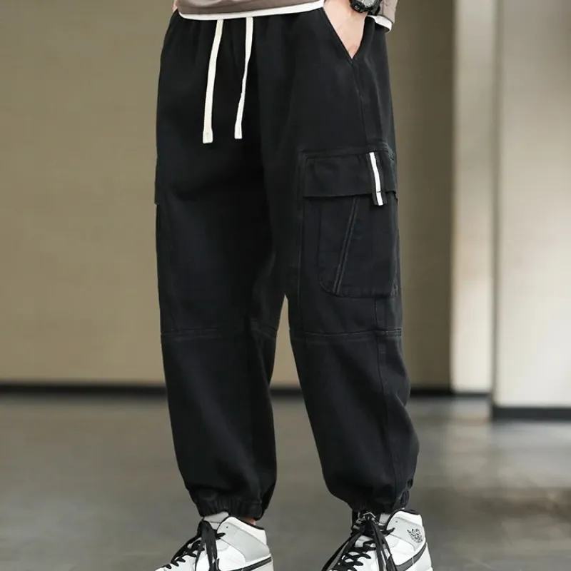 Draagik - Cargo Broek Heren – Casual Joggingbroek met Zakken, Comfortabele Taille
