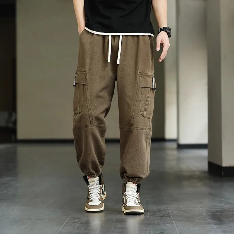 Draagik - Cargo Broek Heren – Casual Joggingbroek met Zakken, Comfortabele Taille
