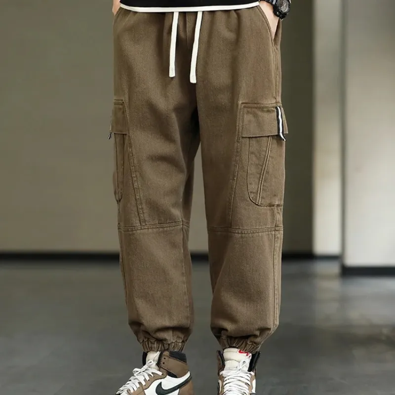 Draagik - Cargo Broek Heren – Casual Joggingbroek met Zakken, Comfortabele Taille