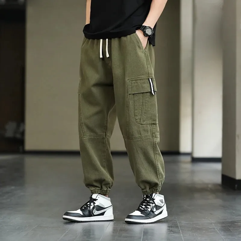 Draagik - Cargo Broek Heren – Casual Joggingbroek met Zakken, Comfortabele Taille