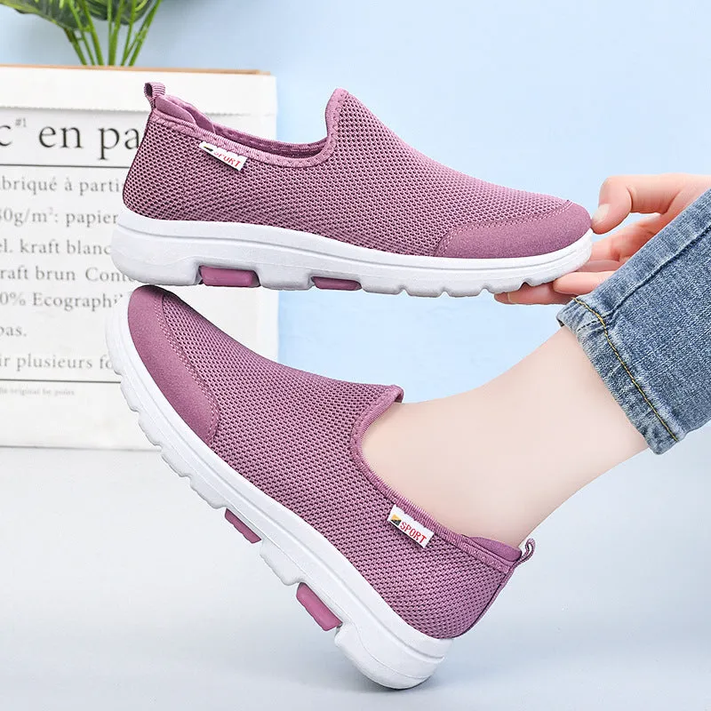 Flyknit Breathable Soft Sole Walking Shoes