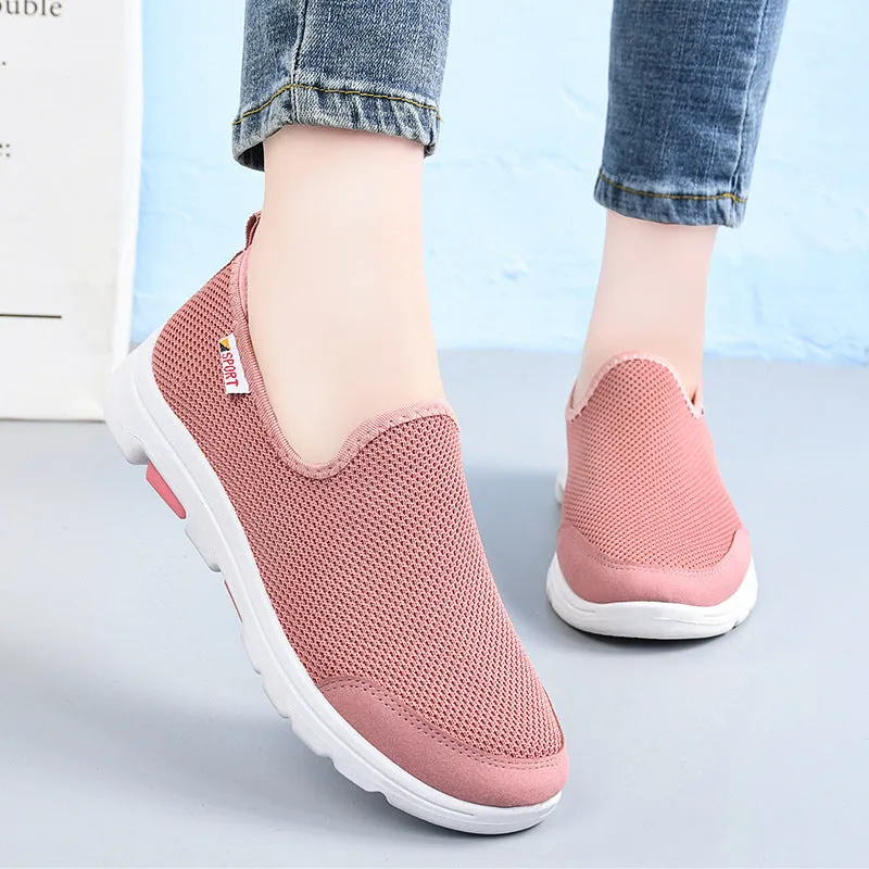 Flyknit Breathable Soft Sole Walking Shoes