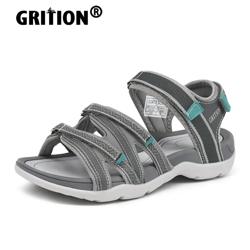 GRITION Breathable Non Slip Strappy Velcro Sandal Shoes