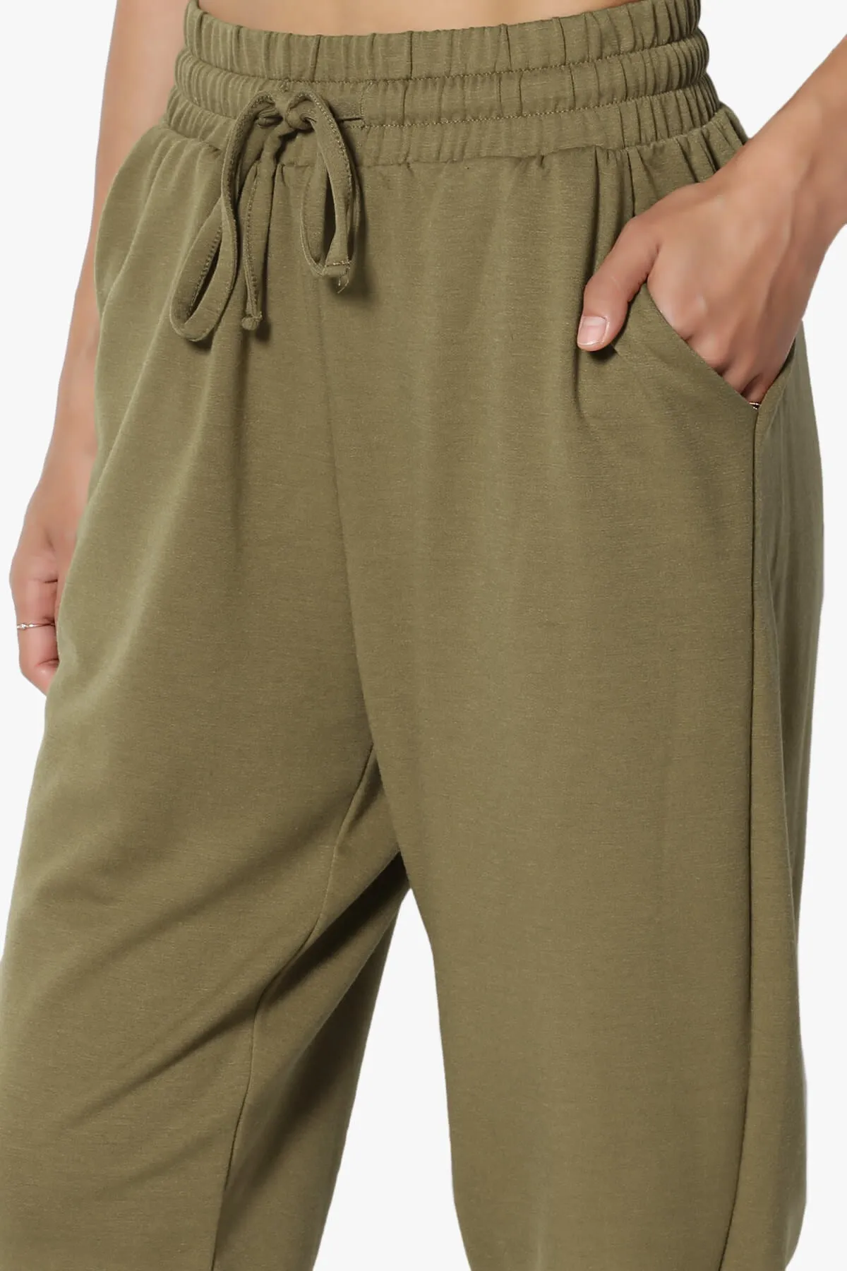 Lanette Drawstring Jersey Jogger Pants PLUS