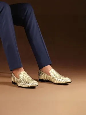 Men's handmade three-dimensional rhombus 3D embossed genuine leather shoes British style banquet slip-ons formal shoes one-leg loafers
