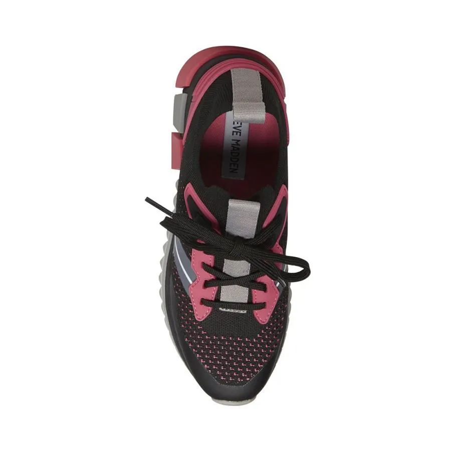Steve Madden Dribble Black Multi Lace Up Rounded Toe Low Top Fashion Sneakers