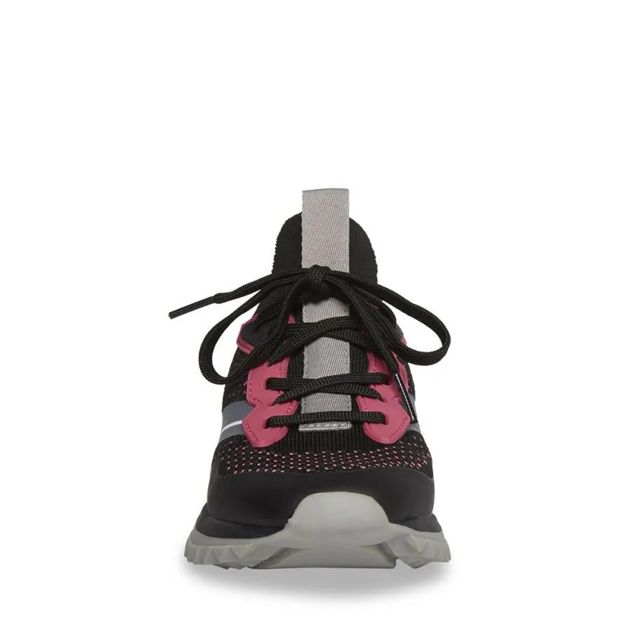 Steve Madden Dribble Black Multi Lace Up Rounded Toe Low Top Fashion Sneakers