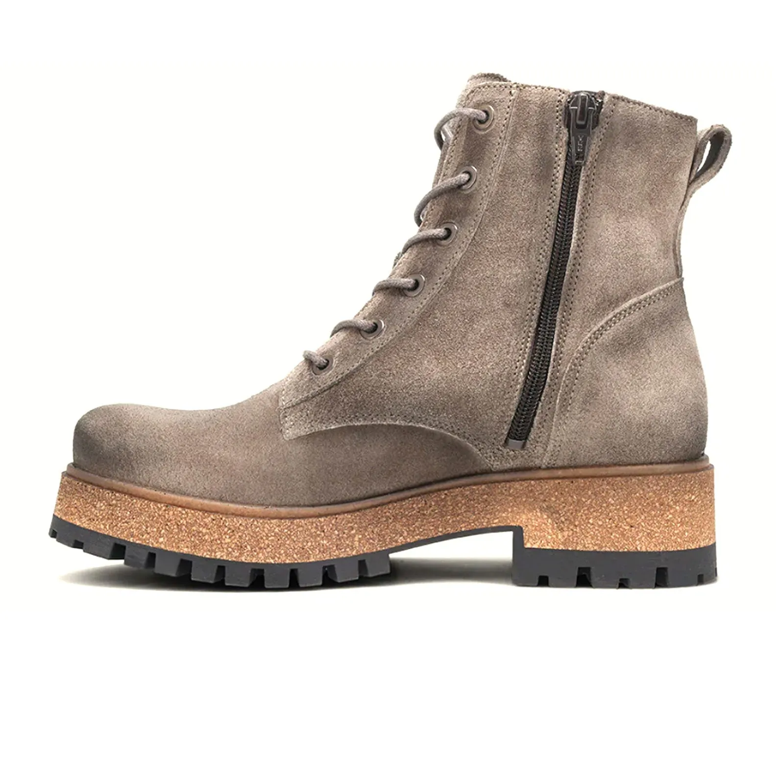 Taos Main Street Lace Up Mid Boot (Women) - Smoke Rugged Leather