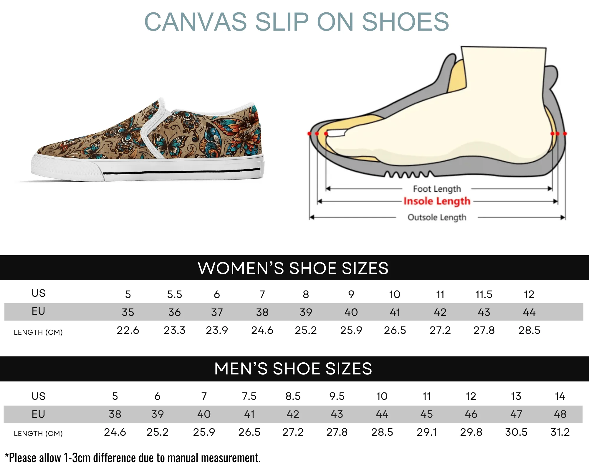 Traditional B-Fly Slip Ons