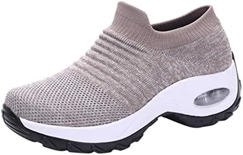 Womens Running Shoes Wear Walking Sock Mesh Slip On Lazy Sneakers Cute Slides Walking Shoes S9000450