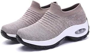 Womens Running Shoes Wear Walking Sock Mesh Slip On Lazy Sneakers Cute Slides Walking Shoes S9000450