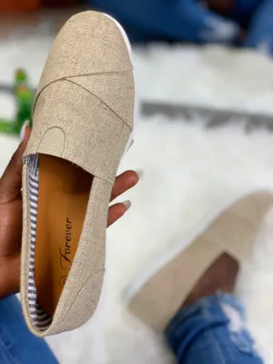 Zoe Slip On Shoes-Beige